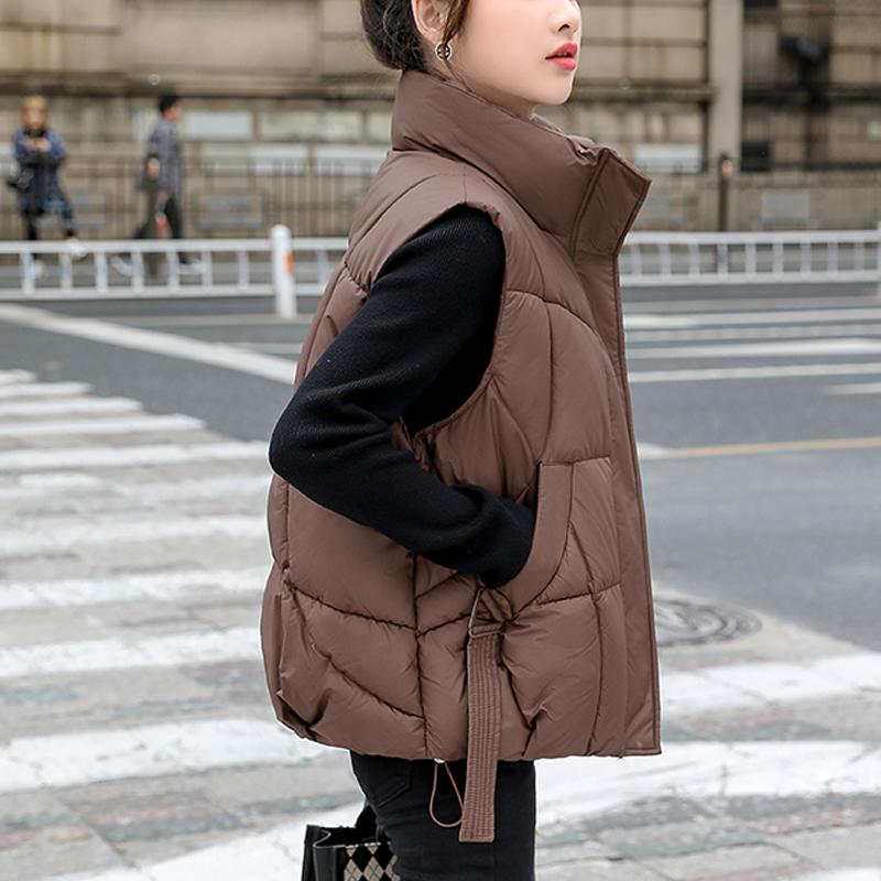 Autumn Winter Sleeveless Jackets for Women Outerwears Plus Size Fashion Stand Collar Loose Thick Warm Coat Female Waistcoat