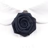 Vintage Simple Black Rose Corsage Brooch Mourning Brooches Shirt Neck Tie Brooch Women Clothing Collar Pin Accessories