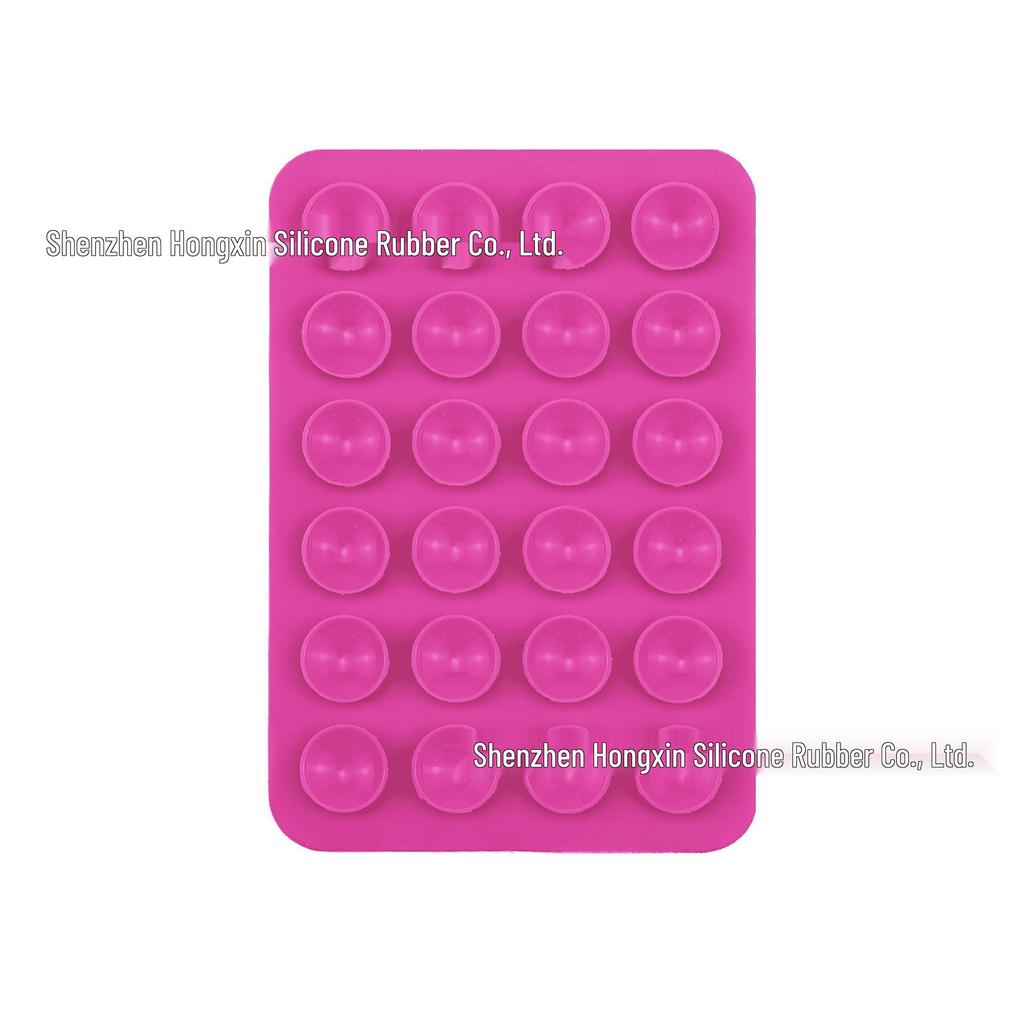 Silicone Suction Cup Holder for Mobile Phones - Square, Single-Sided, Set of 24