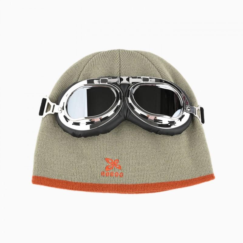 Unisex Knit Skiing Beanie Hat Winter Hiking Warm Ear Protection Foldable Outdoor Sports Cap
