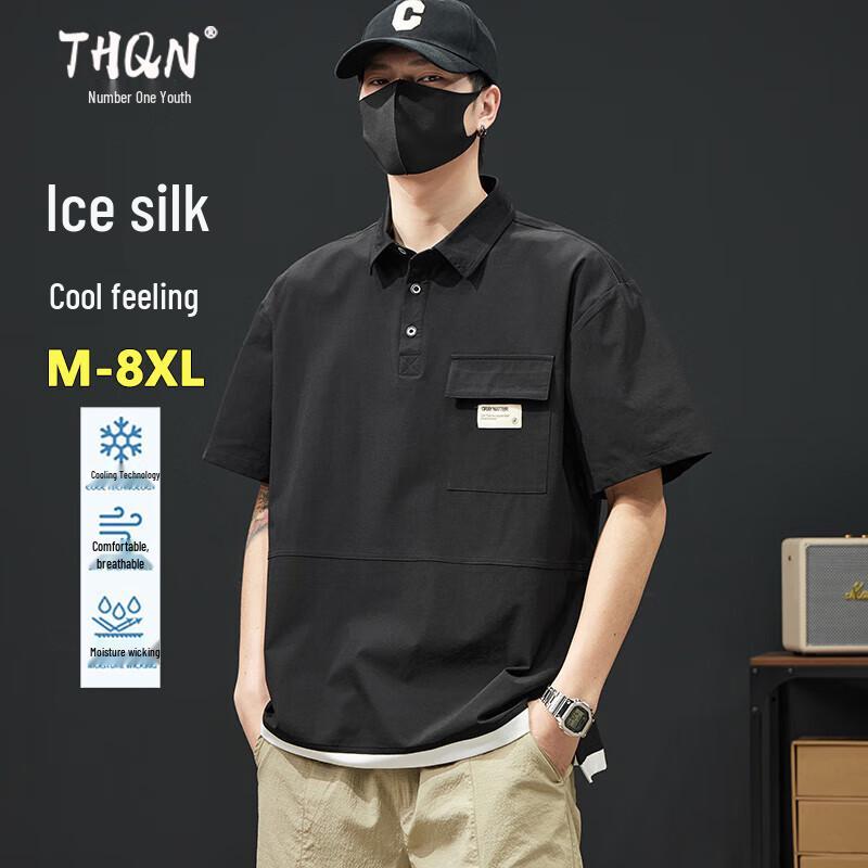 

TOPO Youth Men s Ice Silk Quick-Dry Polo Shirt 5XL