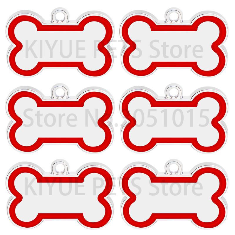 Wholesale 20Pcs Bone Dog ID Tag For Dogs Anti-lost Dog Tag Engraved Pet Name Phone Number ID Tags NamePlate Pendant