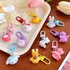 Lovely Cartoon Round Face Keychain Pendant Japanese Style Sweet And Cute Girl Heart Bookbag Accessory Bff Gift