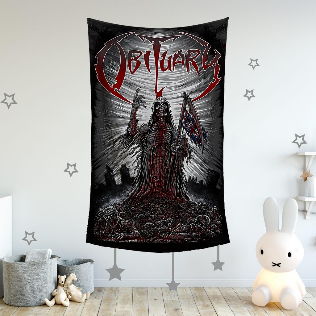 FLAGoal 3x5FT Nachruf-Band Album Banner Dunkles Metal Musik Poster Fahne Tod Rock Cool Nonkonformistischer Stil