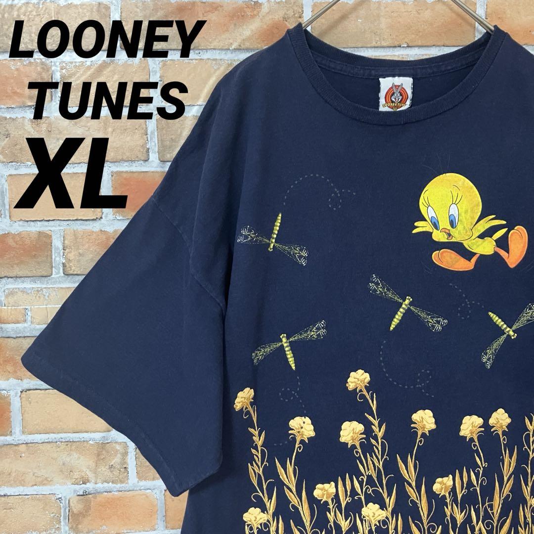 

[USED] LOONEY TUNES Tweety Floral Print Short Sleeve T-Shirt Anime Character