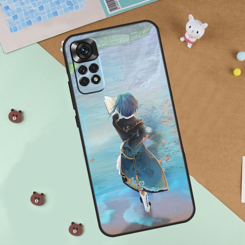 Genshin Impact Xingqiu Case For Xiaomi Redmi Note 13 14 9 10 11 12 Pro 10S 11S 12S Cover For Redmi 13C 10C 12C 14C