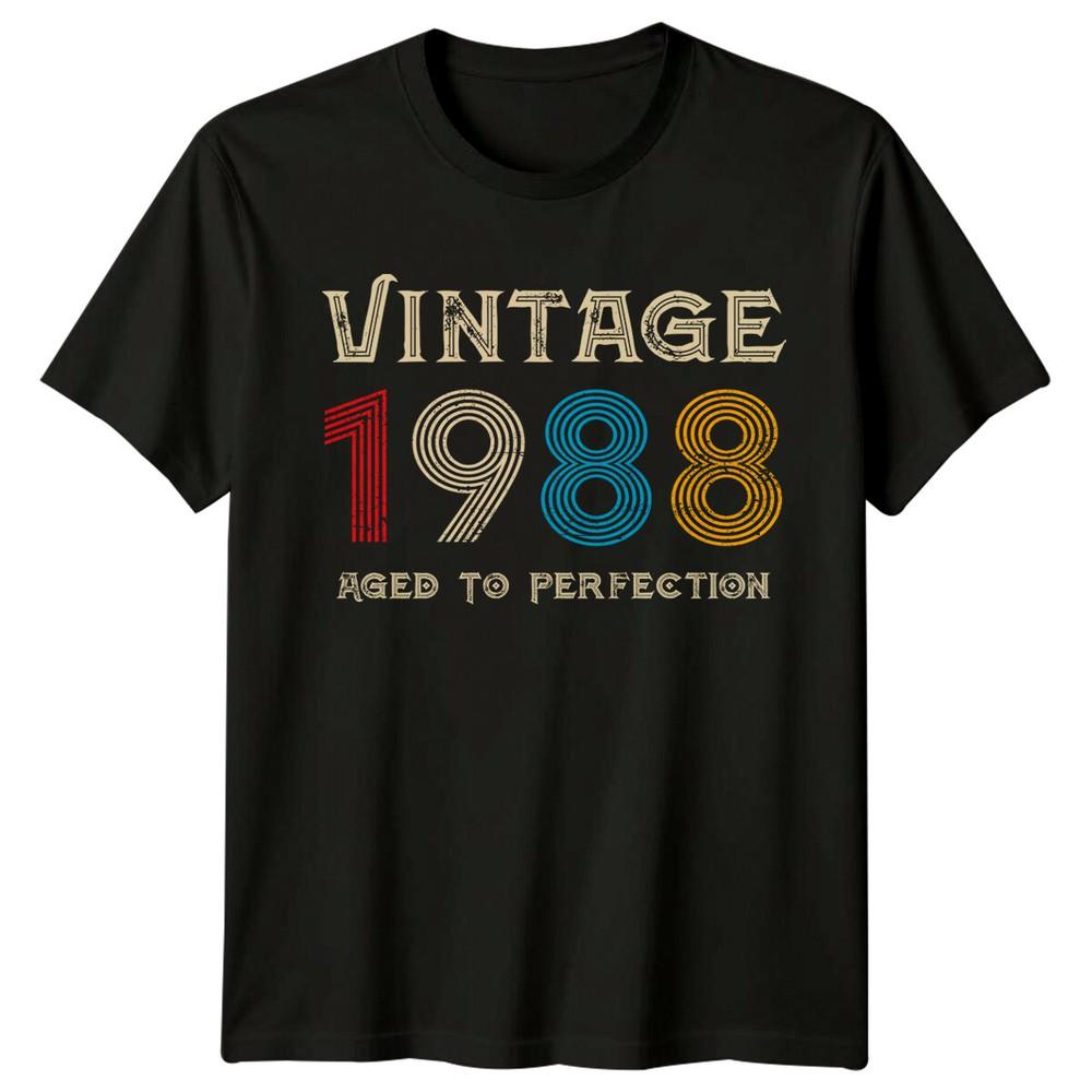 Vintage 1988 Unisexs T Shirt 38th Birthday Gift Aged To Perfection