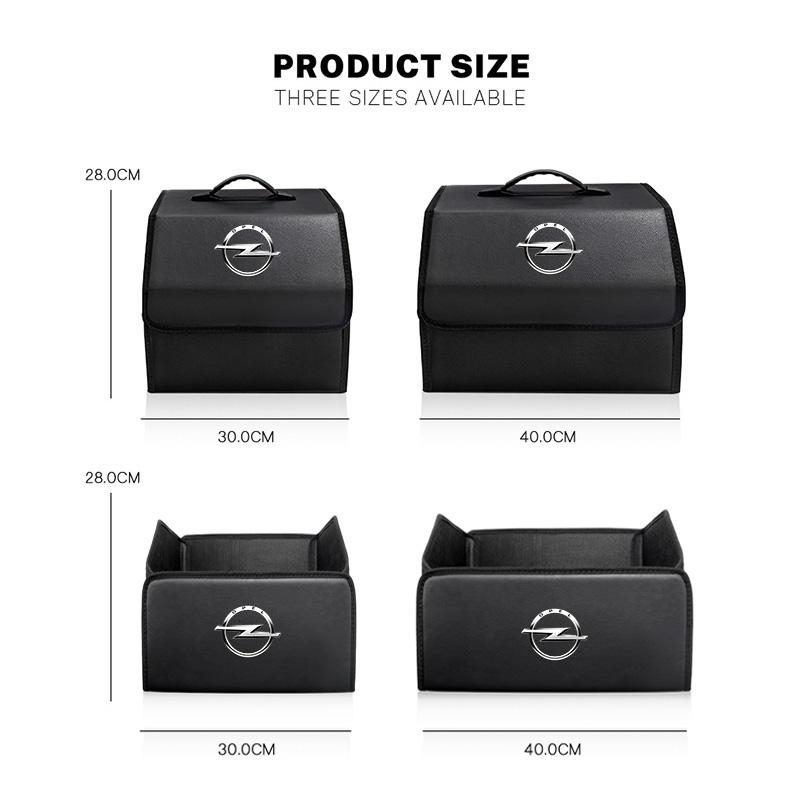 Tragbare Leder-Auto-Kofferraum-Organizer-Box Aufbewahrungsbehälter Für Opel Astra Grandland Corsa Mokka Frontera Insignia Zafira Vivaro Karl