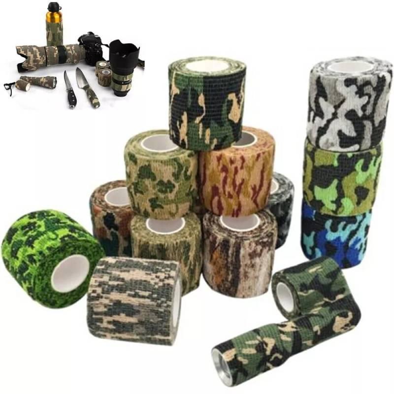 Self Adhesive Stretchable Camouflage Tape For Outdoor Use With Non Sticky Fabric In Multiple Colors And Patterns For Easy Application