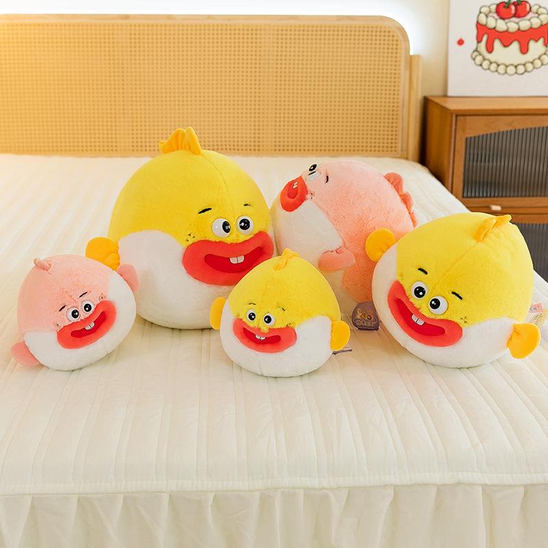 Roztomilá plyšová hračka klaun ryba panenka velká pusa tlustá ryba panenka dětský uklidňující polštář hadrová panenka dárek pro dívku