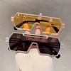 Fashion Punk Men's Sunglasses High Quality Metal Brand Shades Oversize Women's Sun Glasses for Travelling Driving