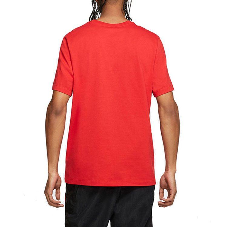 Jordan T Shirts Men's Red Crew Neck Moderate Straight Fit CW0860-657
