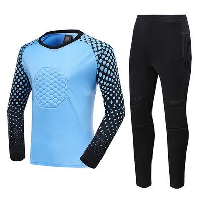 Goalkeeper Jersey, Chest Pads, Elbow Pads, Children's Goalkeeper Jersey, Middle School Students Long-sleeved Training Jersey, Competition Jersey