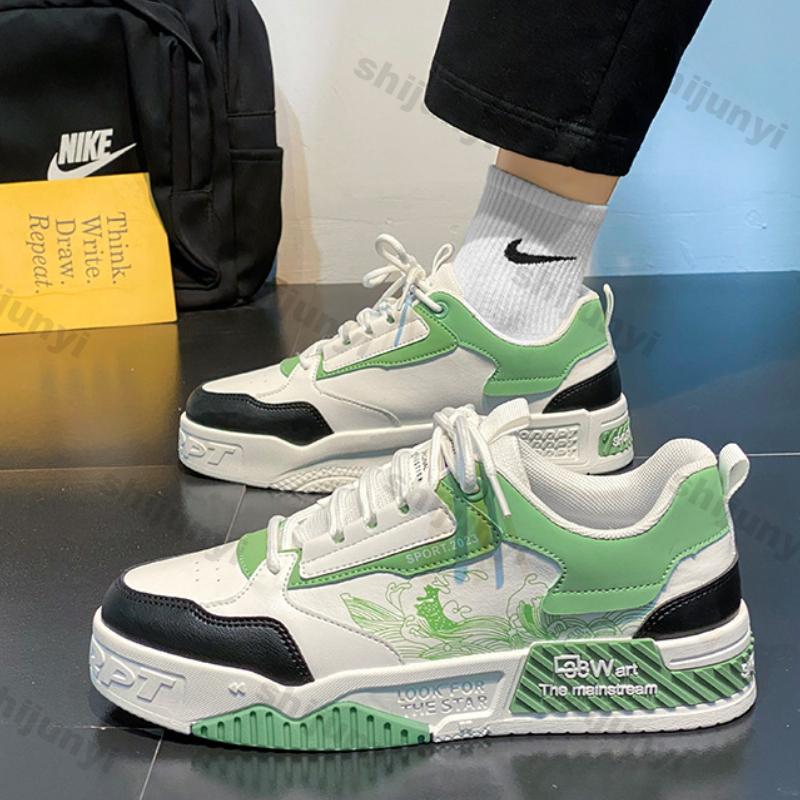 Fashion Men's Sneakers Sports Casual Shoes Autumn Fashion Comfort Lace Up Jogging Sneakers Trendy Flat Anti-slip Shoes Zapatillas Hombre