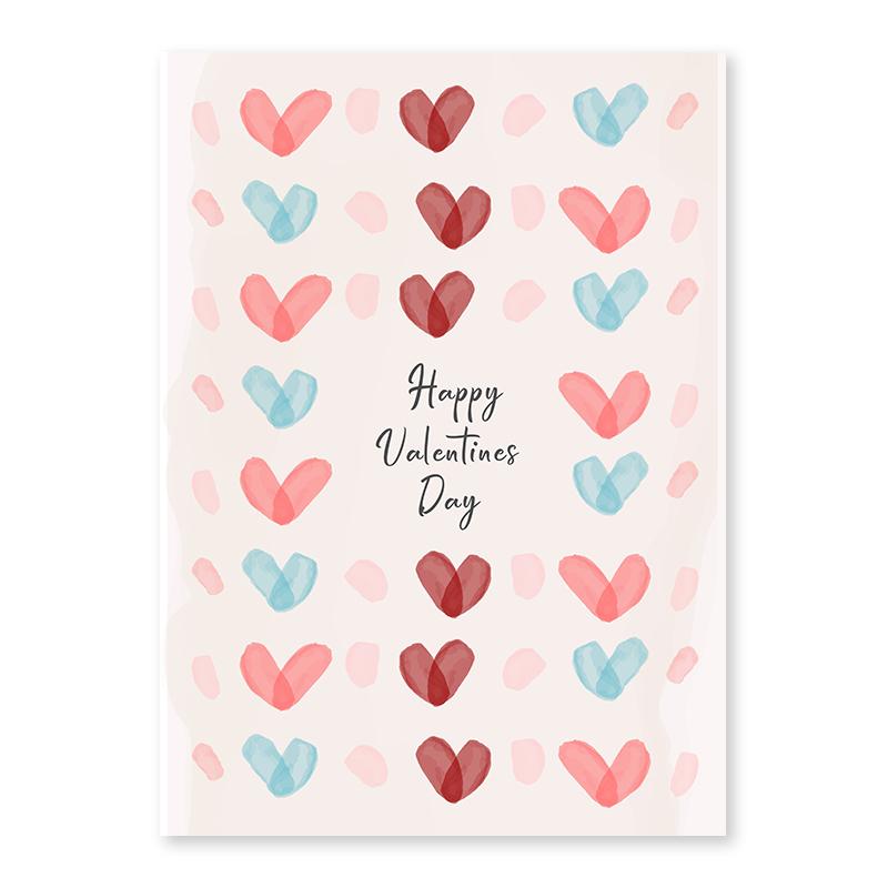 Valentine's Day Pink Heart Wall Art Simple Nordic Canvas Painting Boho Holiday Gift Ladies Poster For Living Room Decoration