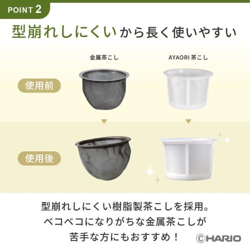 HARIO AYAORI Chacha Kyusu (Teapot) - Heat-Resistant Glass, Made In Japan, Easy To Clean, Transparent, 450ml Capacity, Round, Microwave and Dishwasher