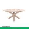 Teak Rattan Outdoor Dining Set: Waterproof Table & Chairs for Terrace or Garden