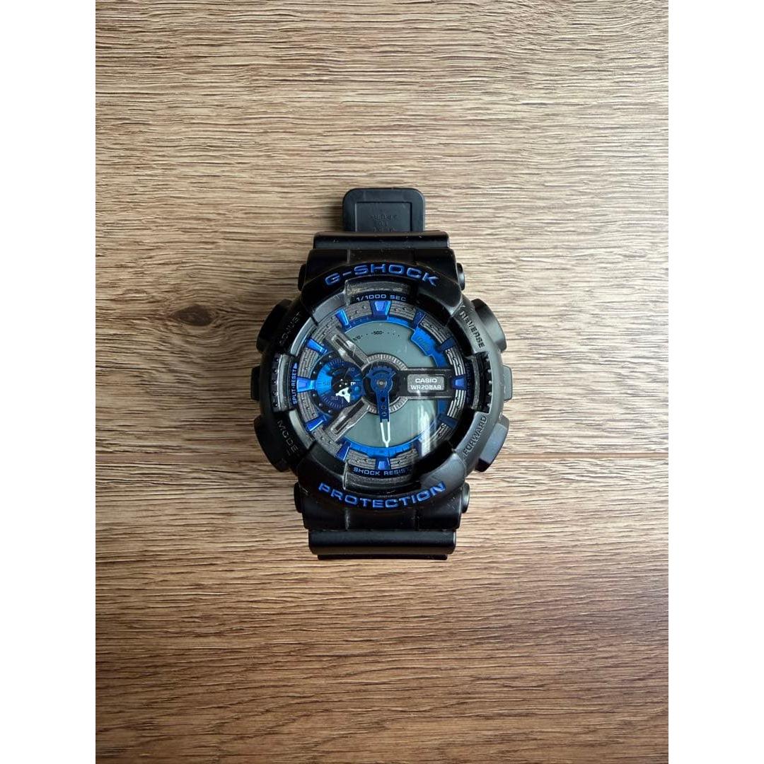 CASIO G-SHOCK Ana-Digi body black blue (battery replacement required)