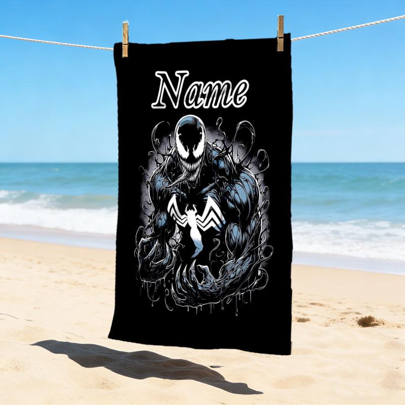 Custom Name Carnage Stylish Digital Printing Beach Towel Quick‑Drying Absorbent Blanket for Beach Pool Gym Travel