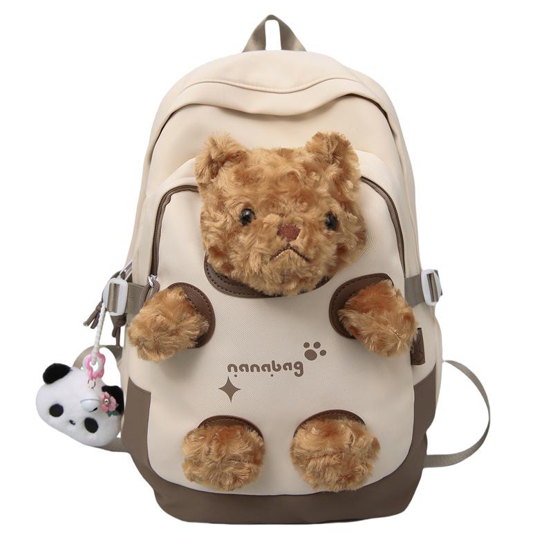 Korean-Style Cute Casual Backpack: Niche Design, Large Capacity, Fashionable Summer Schoolbag
