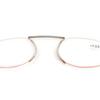 Frameless Ultra-Light Portable Nose Clip Reading Glasses for Men & Women; Stylish, Personalized Mini Glasses with Case.