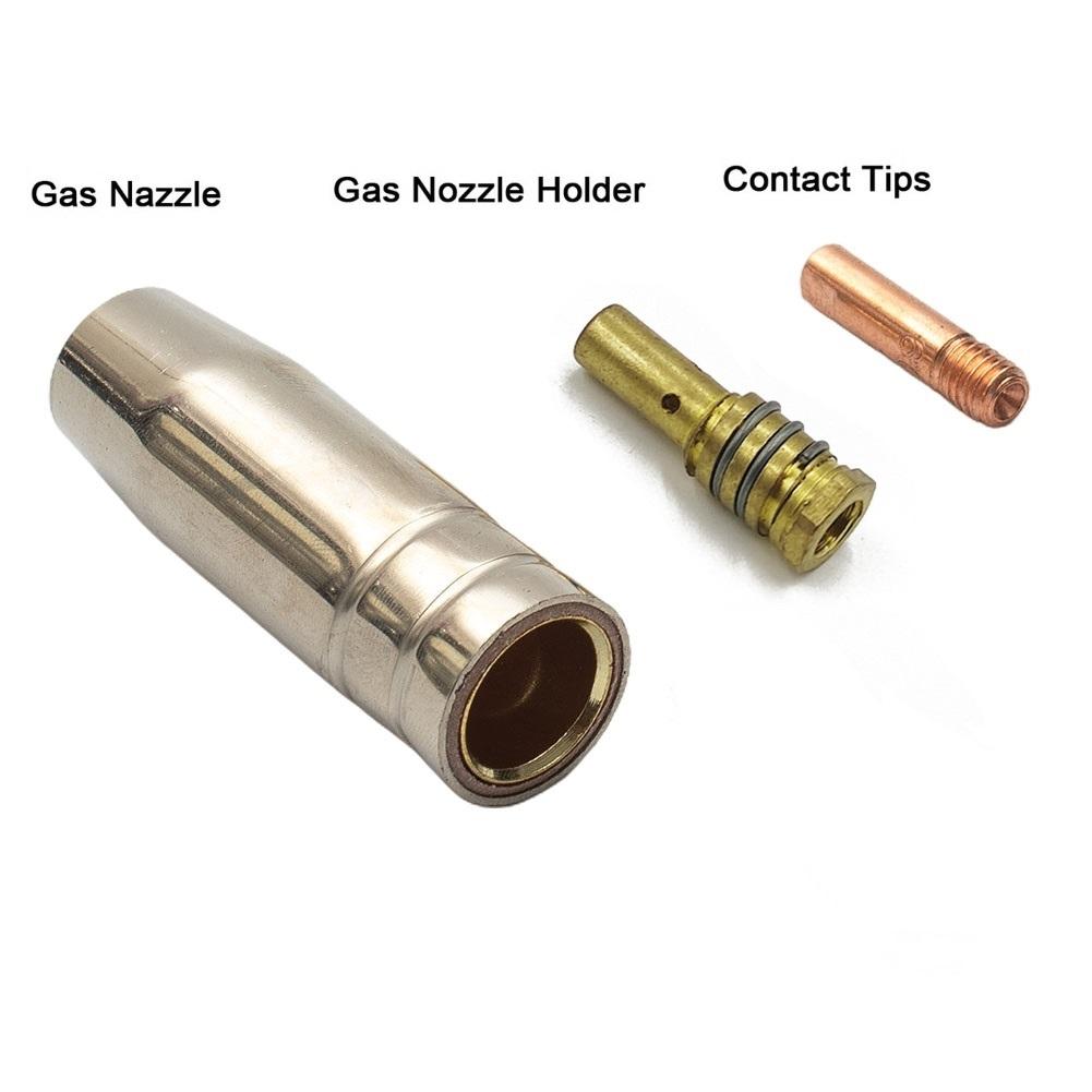 Long Lasting 14Pc Torch Gas Nozzle Tip Holder for MIG Welding Applications