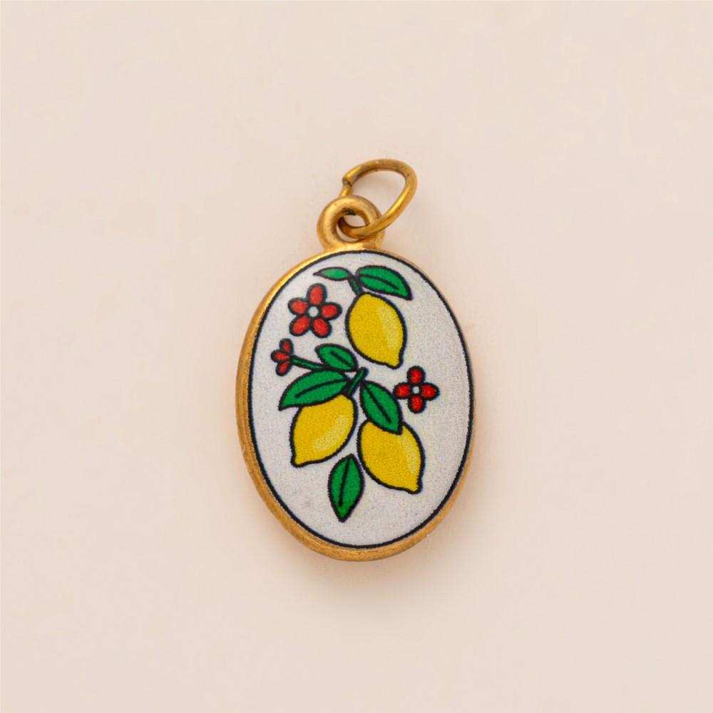 INS Hand Painted FUN Muticolor Flower Pedant For Women Strawberry lemon Charm DIY Making  Bracelet Necklace Gift Accessories