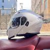 Motorcycle Helmet Uncovered Helmet Men's and Women's Full Helmet Bluetooth Personalized Four Seasons Locomotive Big Tail