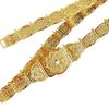 Moroccan Retro Formal Gown with Rhinestone Belt & Carved Waist Chain