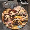 Demon Slayer Kimetsu No Yaiba Round Area Rug Carpet Rug For Living Room Bedroom Sofa Playroom Decor Nonslip Floor Mat