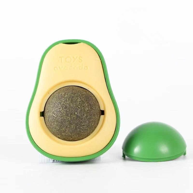 Catnip Balls, Self-entertaining and Cat-teasing Gadgets, Rotatable Balls, Teeth Grinding and Cleaning, Durable Avocado Cat Toys, Pet Supplies