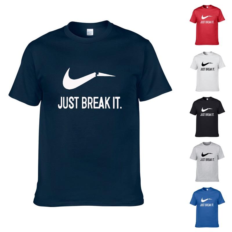 It Just Break Tshirt Men Streetwear Funny Summer Cotton Print Shirt Tops Tee