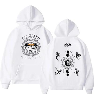 Basgiath War College Hoodie Vierte Schwinge Drachenreiter Hip Hop Lässig Unisex Herbst Winter Fleece Streetwear Oberteile
