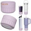 Plastic Water Cup Bottom Protector Water Bottle Protective Boot Sleeve with Non-slip Suction-Cup Bottom Anti-scalding Flask Cup Bottom Bumper