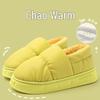 Women's and Men's Winter Non-Slip Thick Sole Cotton Slippers – Waterproof, Warm, Heel-Covering Indoor Shoes