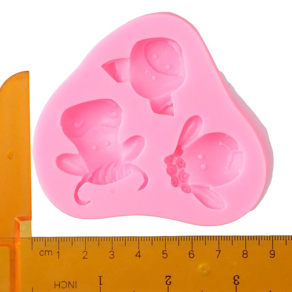 2pcs Cow Animals Head Fondant Molds Sheep Candle Mold Present Cake Making Mold  for Cookies