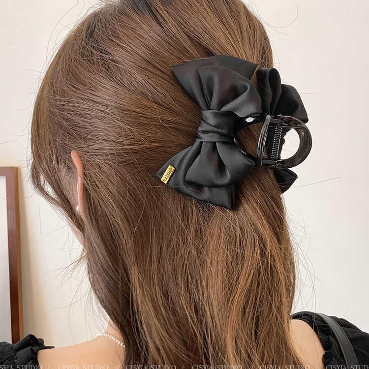 Women's Bowknot Claw Clip: Small & Medium Sizes, Ideal for Little Hair & Half Updos