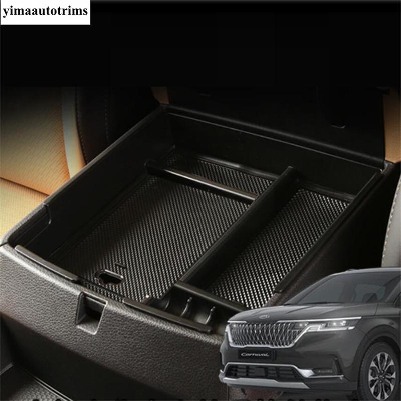 For Kia Carnival KA4 - 2024 Car Central Control Armrest Storage Box Container Pallet Phone Holder Tray Interior Accessories
