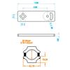 Aluminum Alloy Motorcycle LED Headlight Tube Fork Bracket Clamp Holder 22-36mm