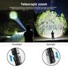 XHP50 Super Bright LED Flashlight USB Mini Torch Rechargeable Zoom Fishing Lantern Powerful 3 Lighting Mode for Hiking Camping