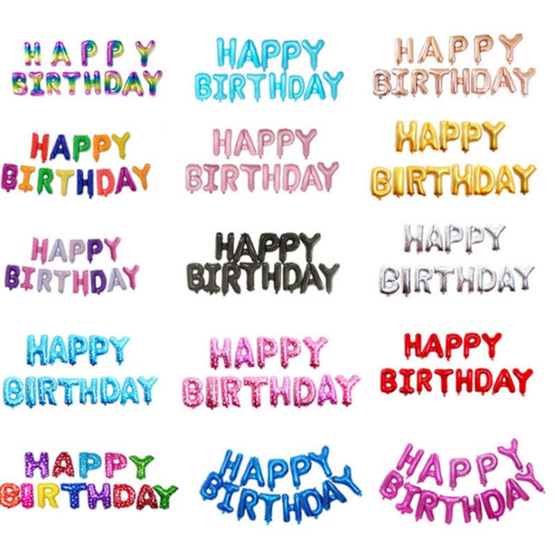 

16-дюймовый баннер с днем рождения, гирлянда из воздушных шаров, розовое золото, серебро, детский день рождения для девочек и мальчиков, украшения для вечеринки по случаю рождения ребенка