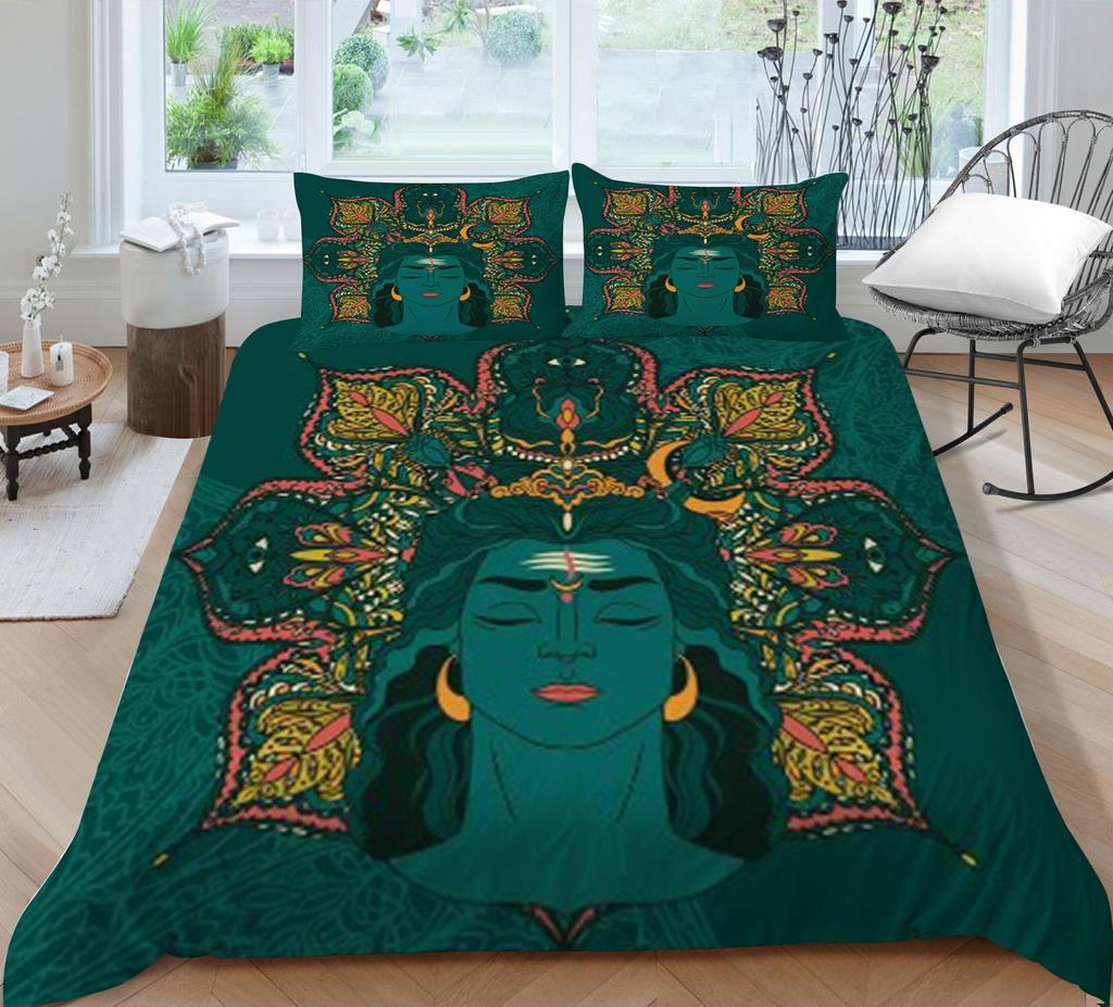 Bettwäschebezug 3D Hot Sale Böhmen 3-teilig Bettdeckenbezüge Heimtextilien Kissenbezug Bettwäsche Dekor Mikrofaser