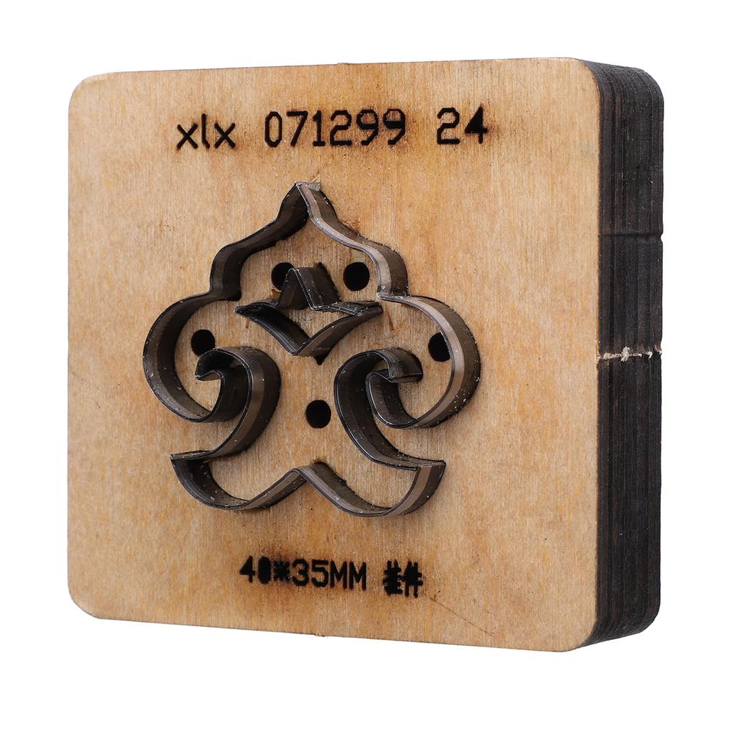 Leather Cutting Die with Wooden Base Alloy Steel Punching Cutter for Leatherwork Fabric Paper