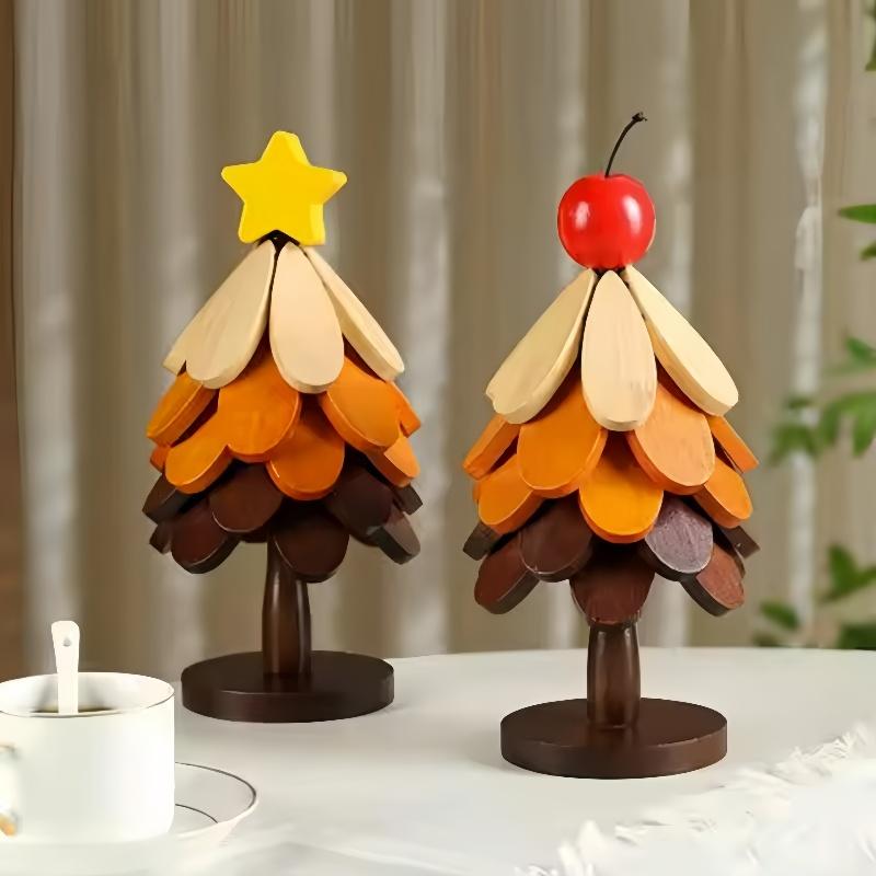 Heat Resistant Wooden Tree Shaped Table Mat, Heat-resistant Mat, Pot Mat, Holiday Gift, Creative Personalized Home Decoration