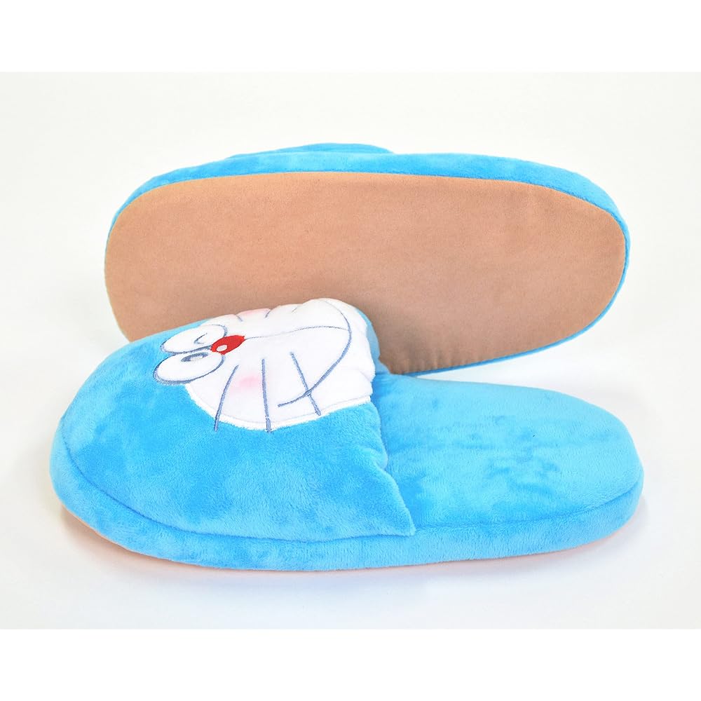MORIPiLO Doraemon Plush Slippers Indoor Room Shoes 23-25cm Blue Character Design
