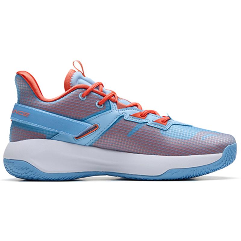 Anta Swoosh 2.0 Basketball Shoes Men's Low Top Waterfall Blue/Chrysanthemum Orange Sneakers 112231606-6