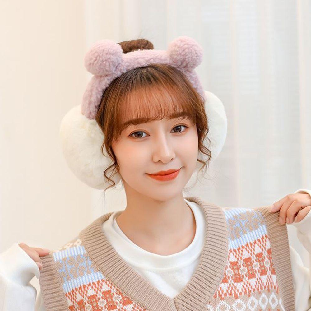 Cartoon Design Bear Ear Frog Korean Style  Ear-flap Women Ear Muff Plush Children Ear Cover
