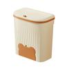 Kitchen Compost Bin Cabinet Door Mounted Trash Can with Lid Under Sink Garbage Storage Solution Plastic Waste Container