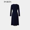 PORTS Women's Long Sleeve Belted Trench Coat