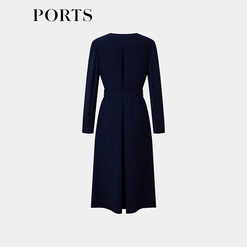 PORTS Women's Long Sleeve Belted Trench Coat